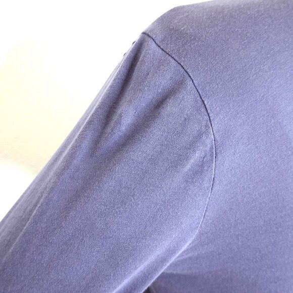 J. Crew Factory Henley Style 3/4 sleeve Top Blue Size Small - Picture 11 of 14